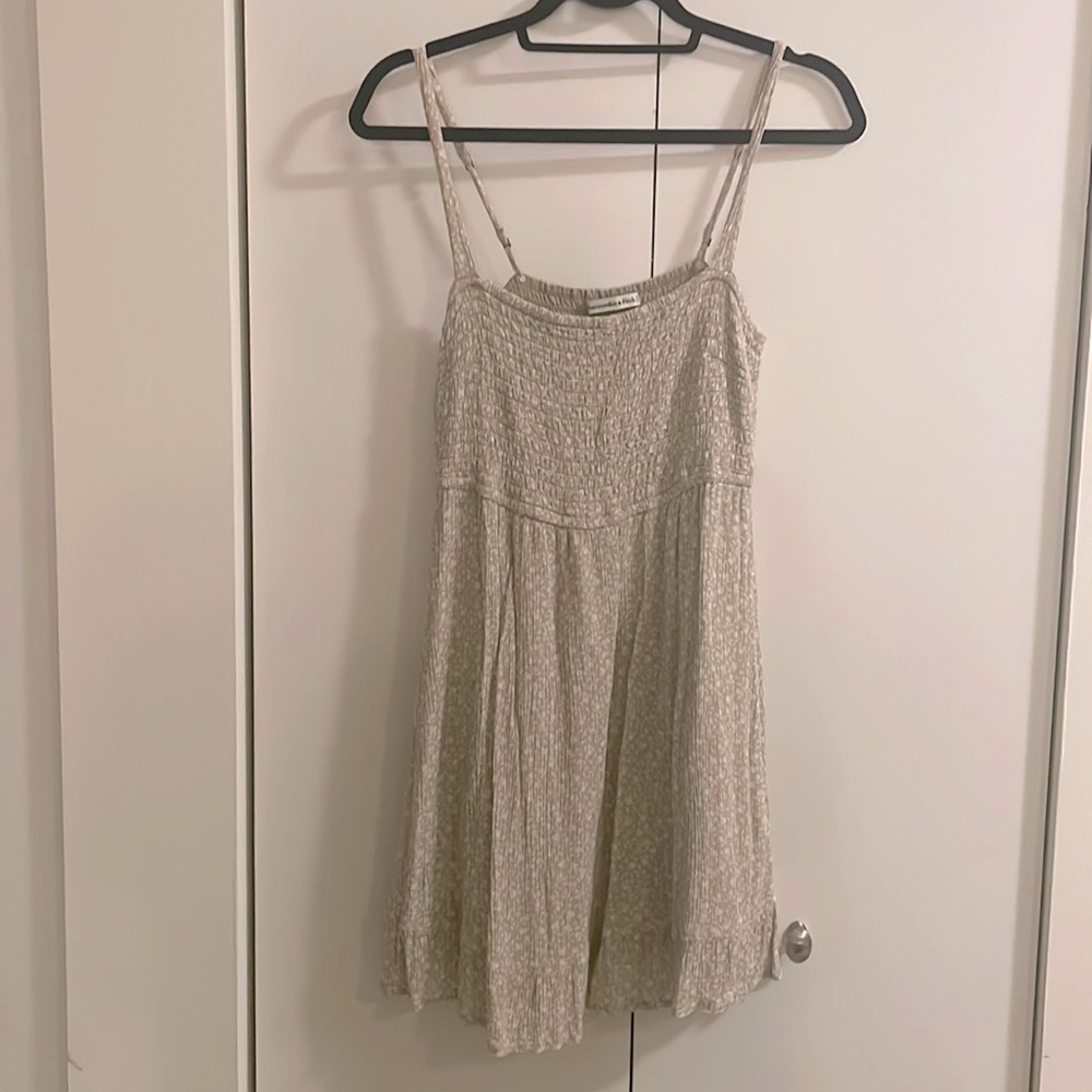 A&F floral mini dress with smocked bodice